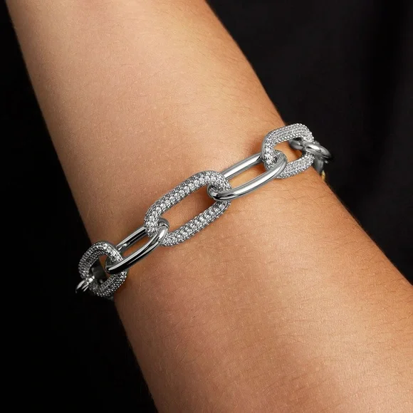 Dean Davidson Solene Pavé Link Bracelet in Silver and Cubic Zirconia - Picture 6 of 6